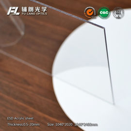 China 10mm undurchsichtiges Acrylblatt, undurchsichtiges Acryl täfelt Oberflächenwiderstandswert 106~108Ω fournisseur